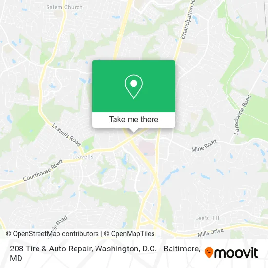 208 Tire & Auto Repair map