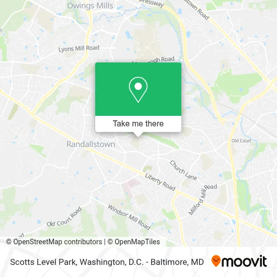 Scotts Level Park map