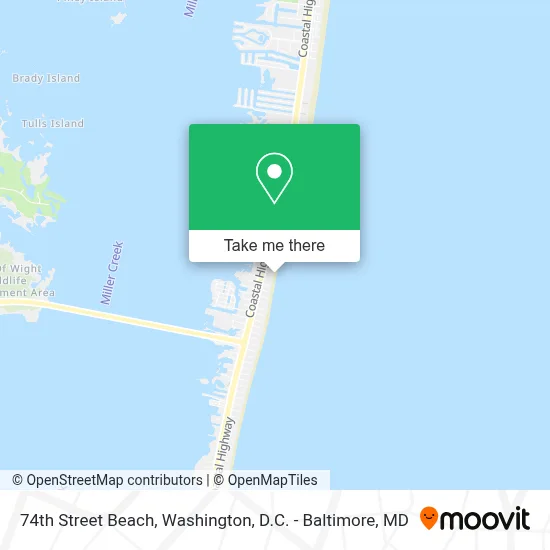 74th Street Beach map