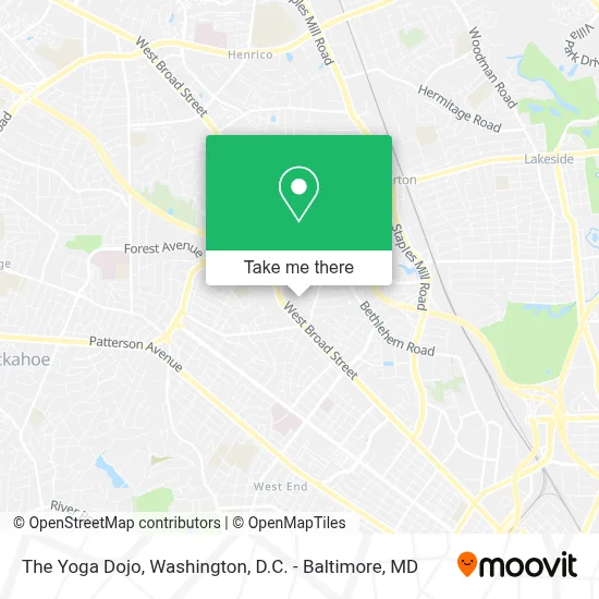 The Yoga Dojo map