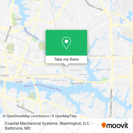 Coastal Mechanical Systems map