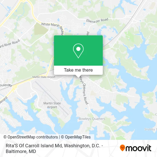 Rita’S Of Carroll Island Md map