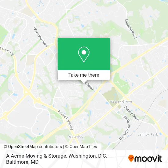 A Acme Moving & Storage map
