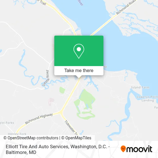 Elliott Tire And Auto Services map
