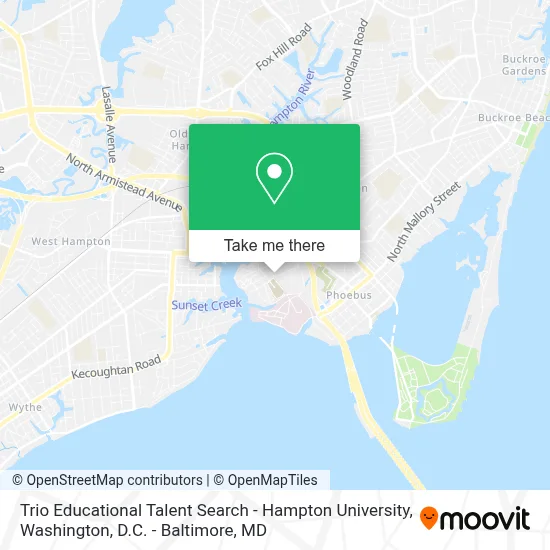 Trio Educational Talent Search - Hampton University map