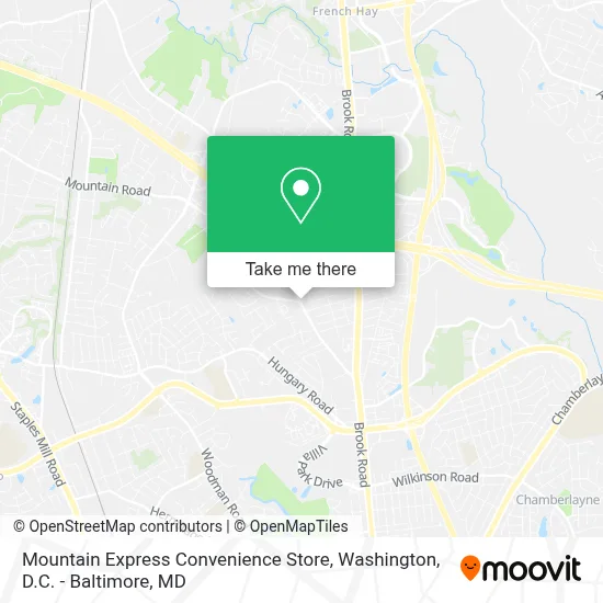 Mountain Express Convenience Store map