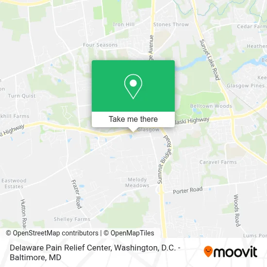 Delaware Pain Relief Center map