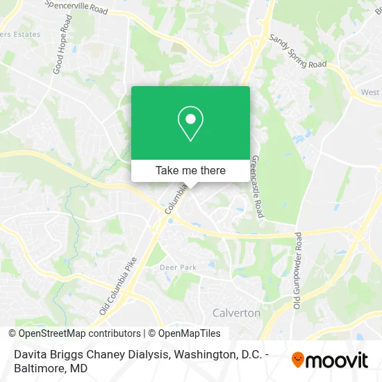 Davita Briggs Chaney Dialysis map