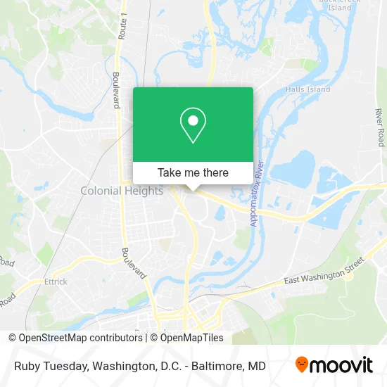 Ruby Tuesday map