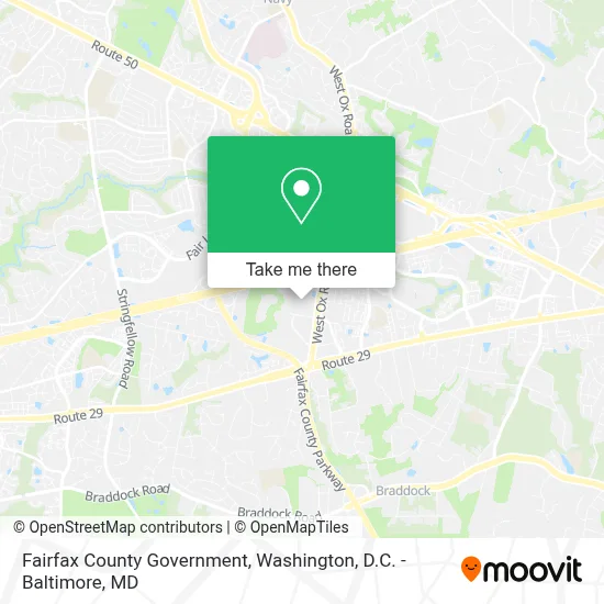 Fairfax County Government map