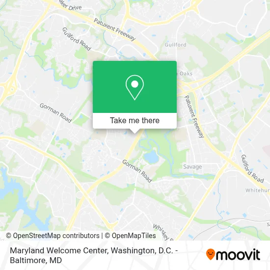Maryland Welcome Center map