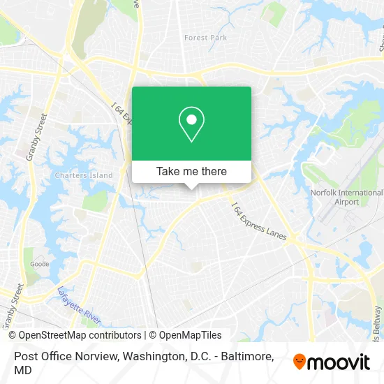 Post Office Norview map