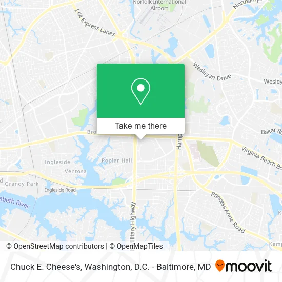 Chuck E. Cheese's map