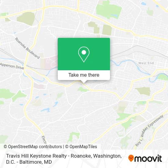 Travis Hill Keystone Realty - Roanoke map