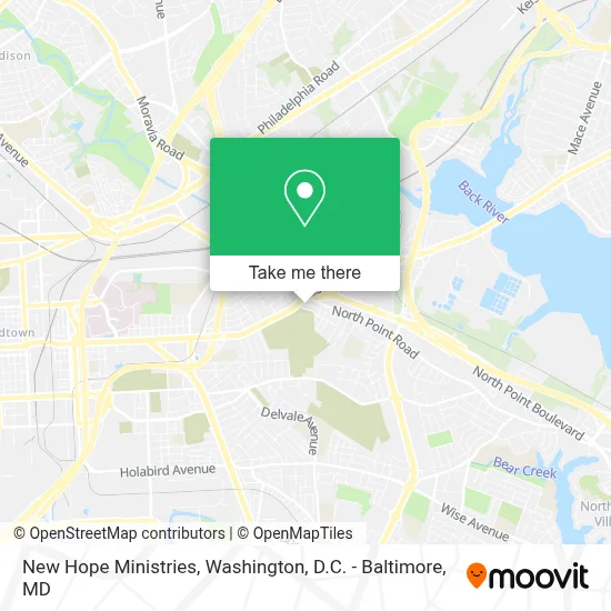 New Hope Ministries map