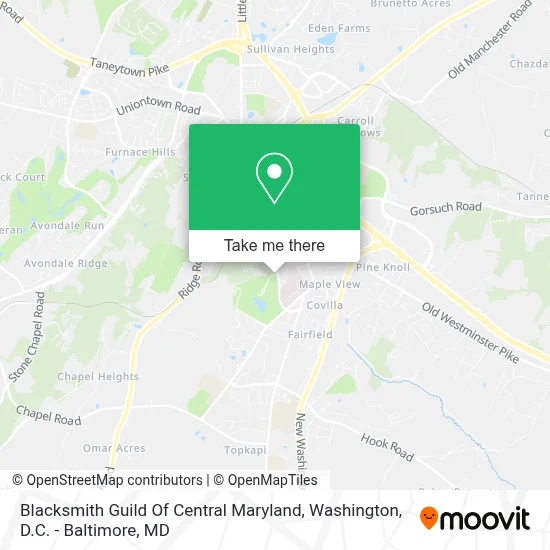Blacksmith Guild Of Central Maryland map