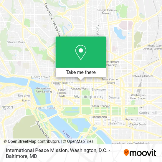 International Peace Mission map