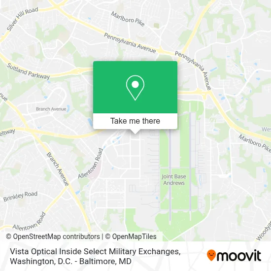 Vista Optical Inside Select Military Exchanges map