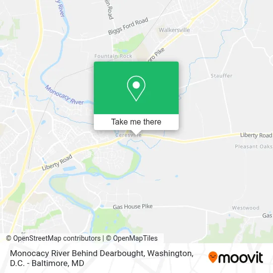 Monocacy River Behind Dearbought map