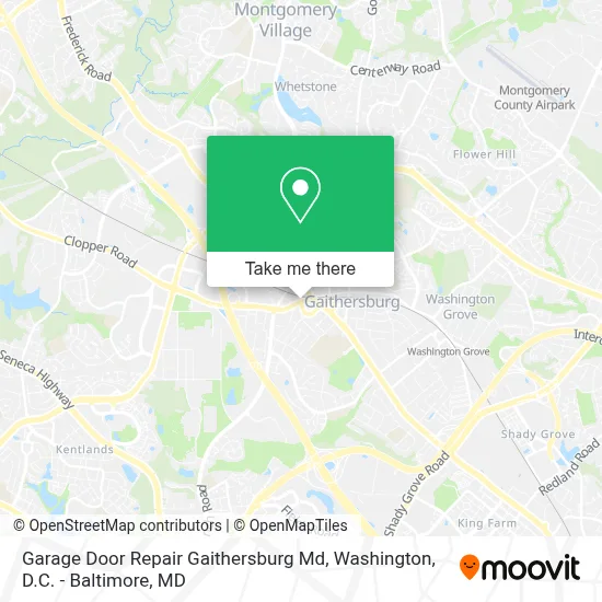 Garage Door Repair Gaithersburg Md map