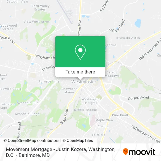 Movement Mortgage - Justin Kozera map