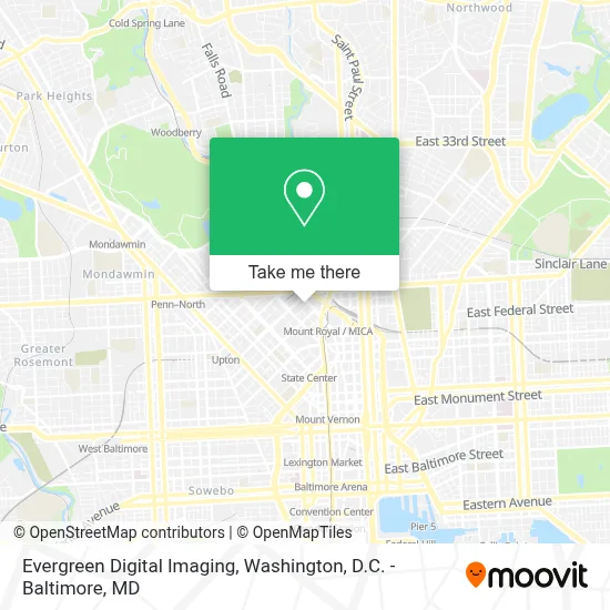Evergreen Digital Imaging map