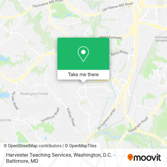 Harvester Teaching Services map