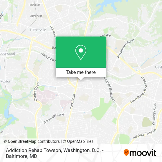 Addiction Rehab Towson map