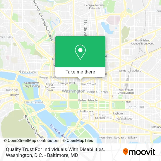 Quality Trust For Individuals With Disabilities map
