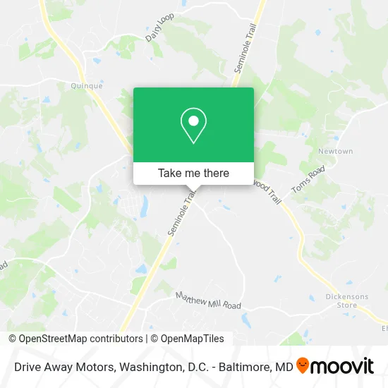 Drive Away Motors map