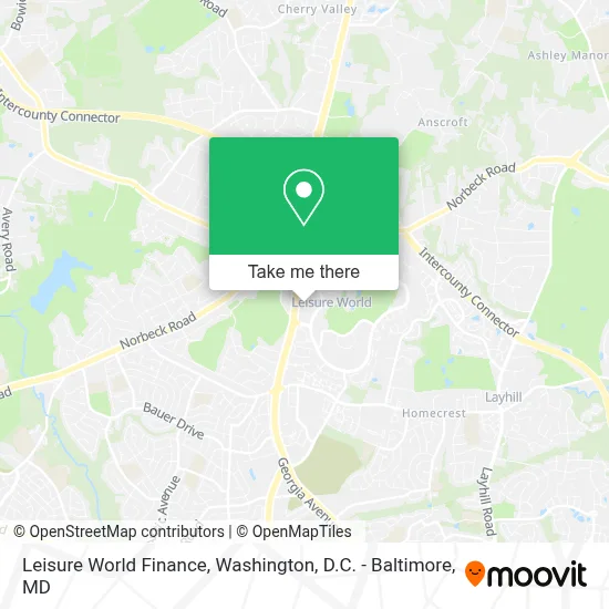 Leisure World Finance map