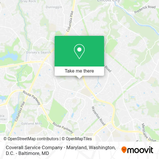 Coverall Service Company - Maryland map
