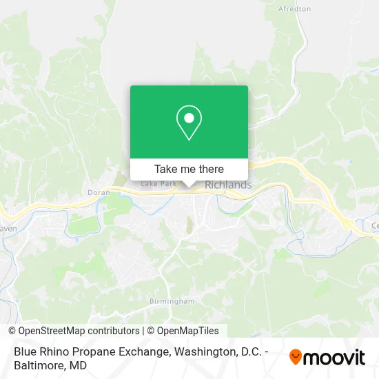 Blue Rhino Propane Exchange map