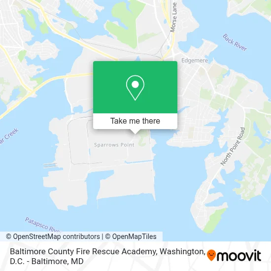 Baltimore County Fire Rescue Academy map