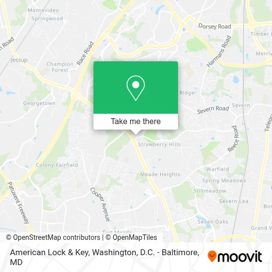 American Lock & Key map