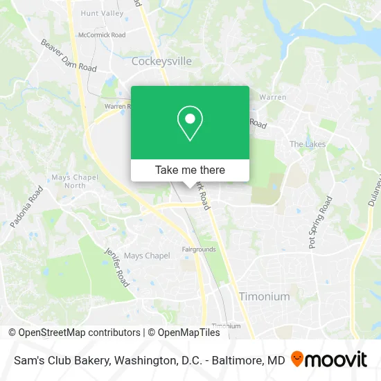 Sam's Club Bakery map