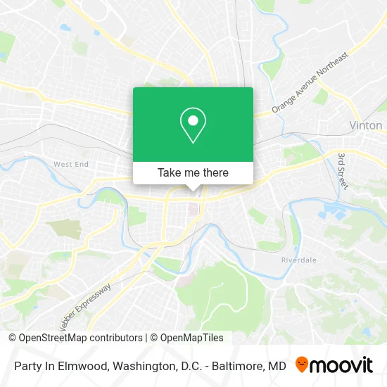 Party In Elmwood map