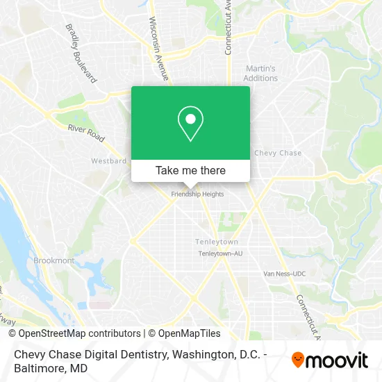 Chevy Chase Digital Dentistry map