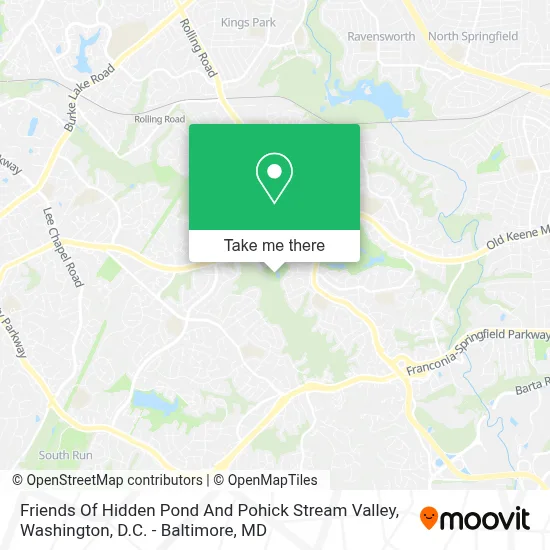 Friends Of Hidden Pond And Pohick Stream Valley map