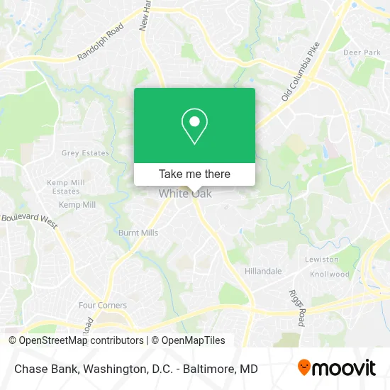Chase Bank map