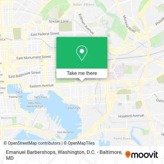 Emanuel Barbershops map