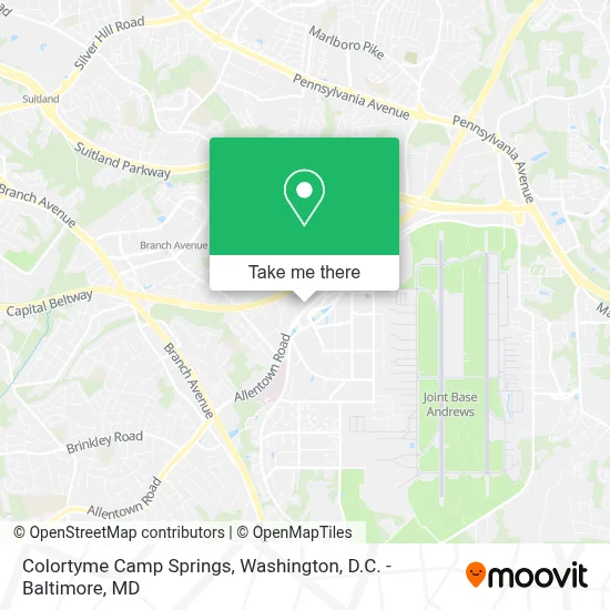 Colortyme Camp Springs map