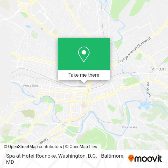Spa at Hotel Roanoke map