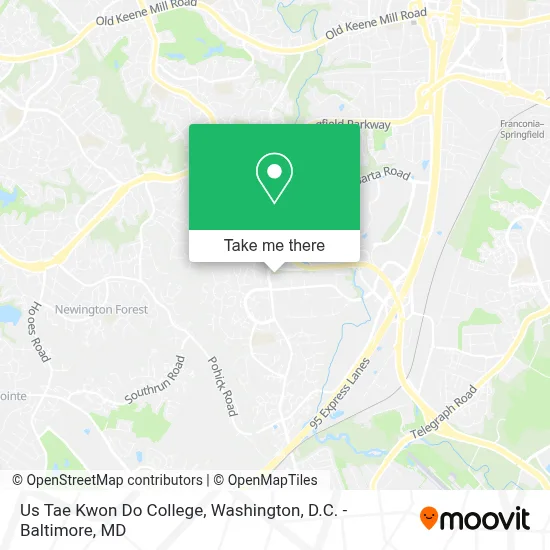 Us Tae Kwon Do College map