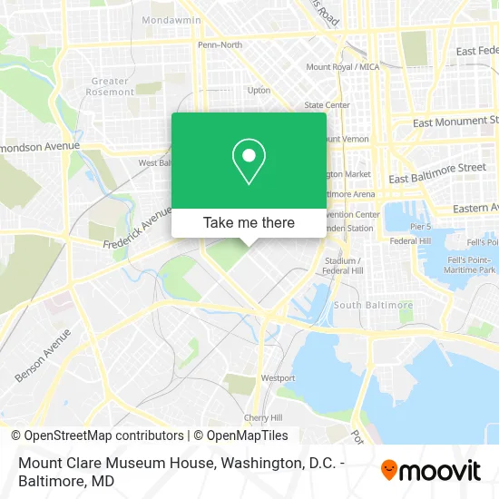 Mount Clare Museum House map