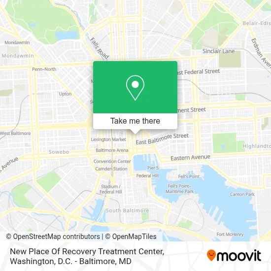 New Place Of Recovery Treatment Center map