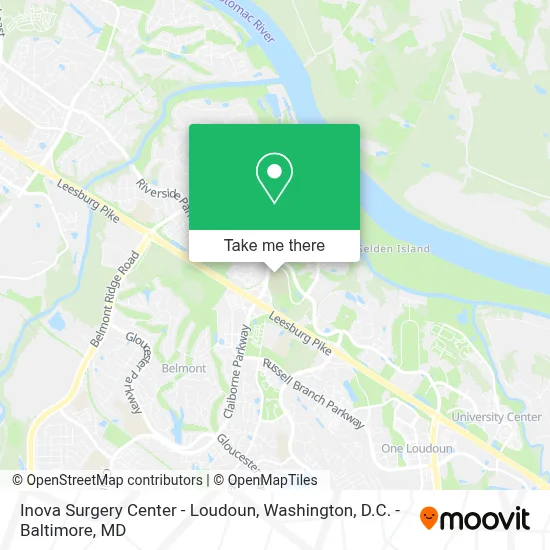 Inova Surgery Center - Loudoun map