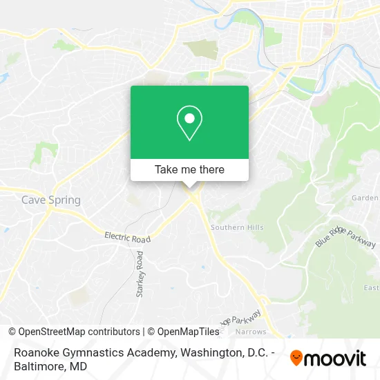 Roanoke Gymnastics Academy map