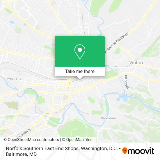Norfolk Southern East End Shops map