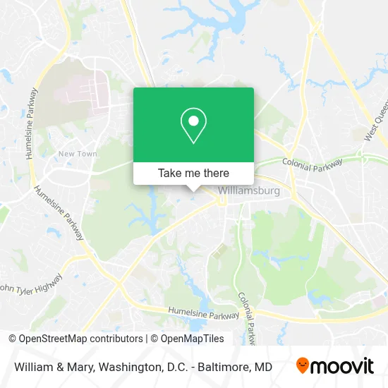 William & Mary map